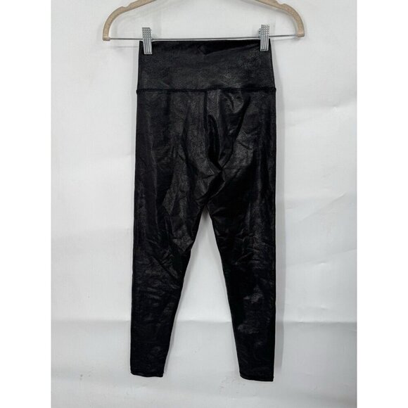 Offline By Aerie The Hugger Crossover Waist Crackled Legging Women Small Black - Picture 2 of 8